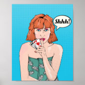 Poster Ataces de poker de style bande dessinée (Devant)