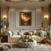 Poster Atardecer Meteórico: Espectáculo Ardiente Natural