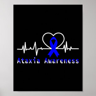 Poster Ataxia Sensibilisation Heartbeat Guerrier Support