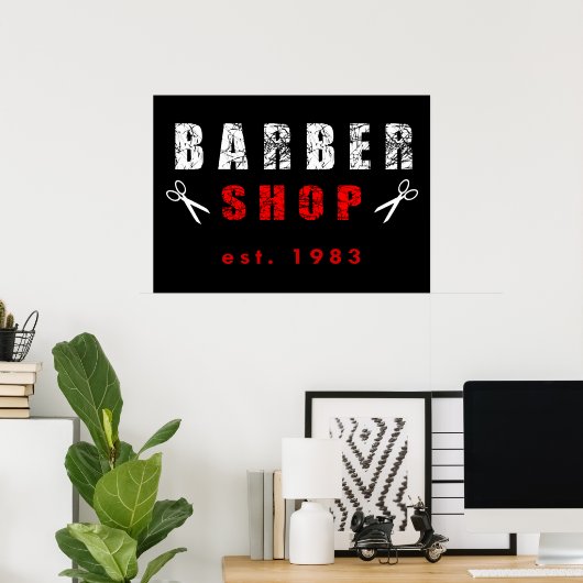Poster Atelier de barbier (Bureau à domicile)