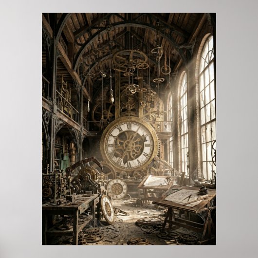 Poster Atelier de Mécanique Abandonné (Devant)