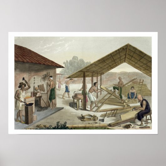 Poster Atelier de menuiserie à Kupang, Timor, plaque 6 de (Devant)