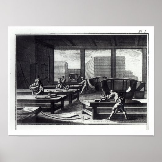 Poster Atelier de menuisier (Devant)