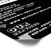 Poster Atelier de motocyclette, mécanique et réparation p (Coin)