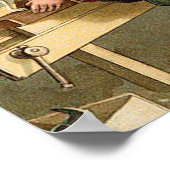 Poster Atelier de Noël du Père Noël vintage (Coin)