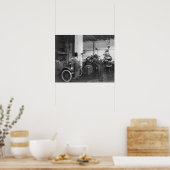 Poster Atelier de réparation automobile, 1919. Photo vint (Cuisine)