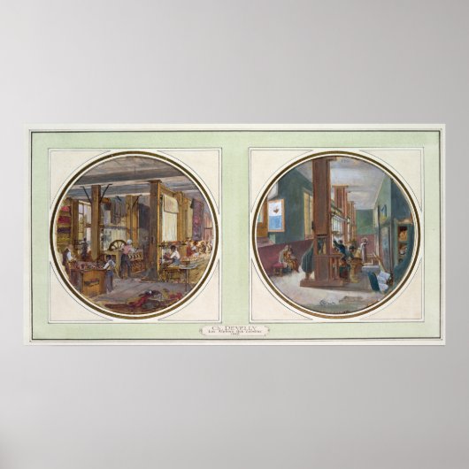 Poster Atelier des Gobelins, 1840 (Devant)
