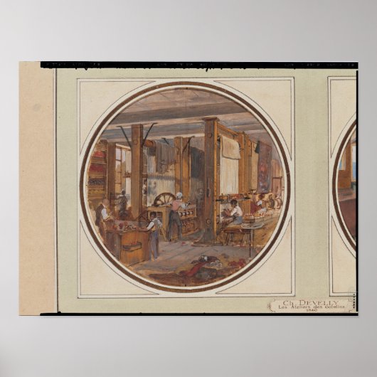 Poster Atelier des Gobelins, 1840 (Devant)