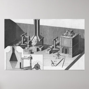 Poster Atelier d'étain, gravé par Benard, Robert