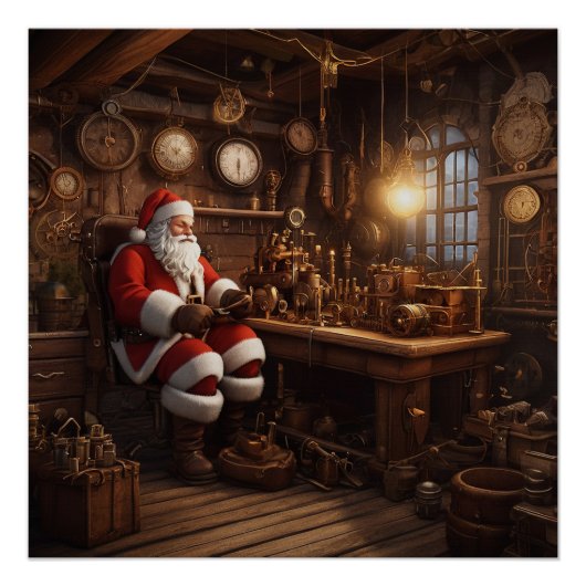 Poster Atelier père Noël Steampunk (Devant)