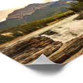 Poster Athabasca Falls Canada stylisé (Coin)