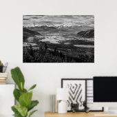 Poster Athabasca Lookout, Monochrome Scenery Photography (Bureau à domicile)