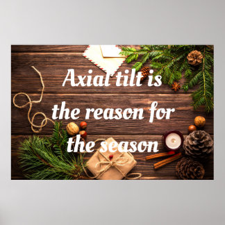 Poster Atheist "Axial tilt is the reason for the season"