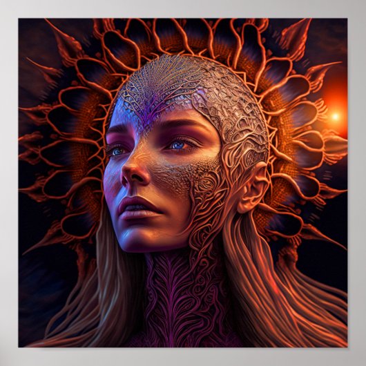 Poster Athéna - Femme Déesse grecque Mur Art Imprimer (Devant)