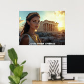 POSTER ATHÈNES - GRÈCE (Bureau à domicile)