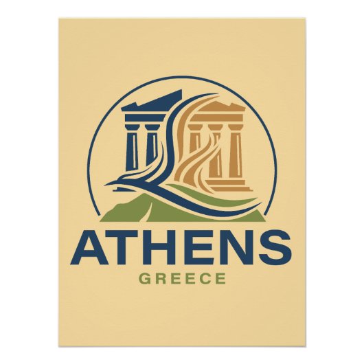 Poster Athènes Grèce Acropole Parthénon (Devant)