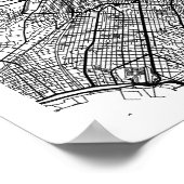 Poster Athens Grèce Minimal Moderne Carte des rues (Coin)