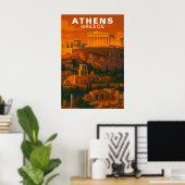 Poster Athens, Greece Ancient Classic Ruins (Bureau à domicile)