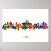 Poster Athens Greece Skyline (Devant)
