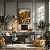 Poster Athens: The Cradle of Civilization - Whimsical Art