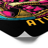 Poster Athlète de performance de Muay Thai Homme Kickboxi (Coin)