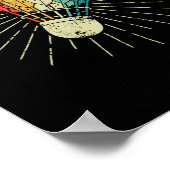 Poster Athlètes de Badminton de couleur hommes femmes enf (Coin)