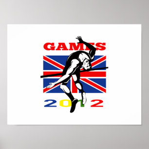 Poster Athlétisme en hauteur des jeux 2012 d'été