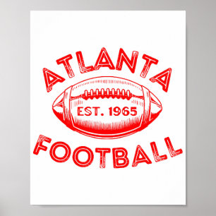 Poster Atlanta Football Style Vintage