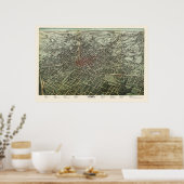 Poster Atlanta, GA Carte panoramique - 1892 (Cuisine)