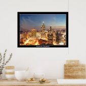 Poster Atlanta, Georgia at Night - Belle Skyline (Cuisine)