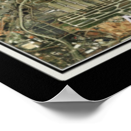 Poster Atlanta Georgia From Space Satellite Map (Coin)