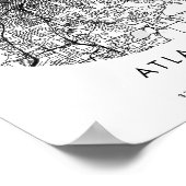 Poster Atlanta Georgia Minimal moderne Circle Street Map (Coin)