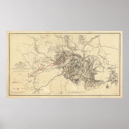 Poster Atlanta, Géorgie (Devant)