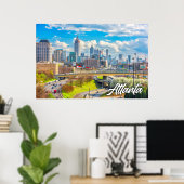 Poster Atlanta, Géorgie, États-Unis (Bureau à domicile)