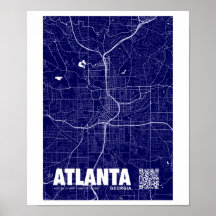 Atlanta, Géorgie USA Travel City Map