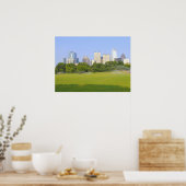 Poster Atlanta Skyline du Piedmont Park (Cuisine)