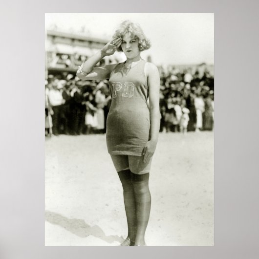 Poster Atlantic City Beauty, début des années 1900 (Devant)