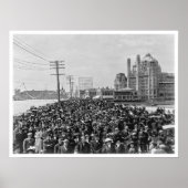 Poster Atlantic City Boardwalk crowd 1911 (Devant)