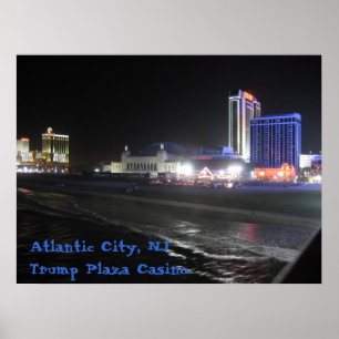 Poster Atlantic City, casino de plaza d'atout de ~ de NJ