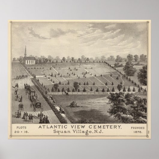 Poster Atlantic View Cemeemetery, Squan Village, NJ (Devant)