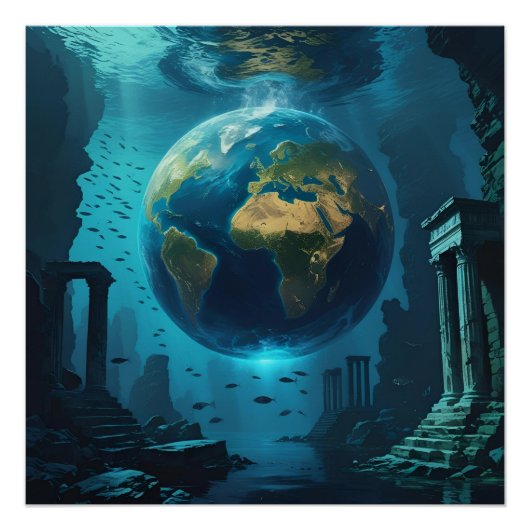 Poster Atlantis Earth - Ruines sous-marines (Devant)