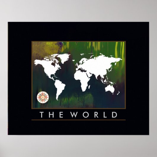 Poster atlas, carte du monde (Devant)