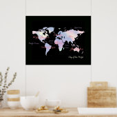 Poster atlas . carte du monde géographique (Cuisine)