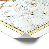 Poster Atlas céleste vintage des constellations (Coin)