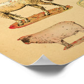 Poster Atlas d'anatomie des animaux de ferme (Coin)