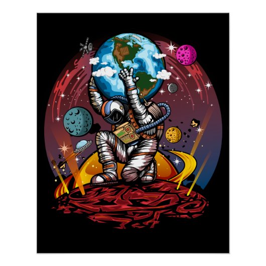 Poster Atlas Space Man (Devant)