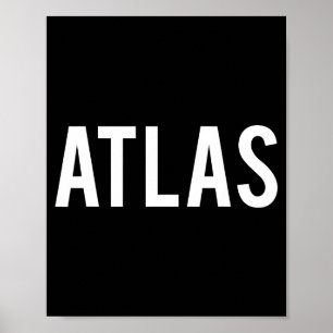 Poster Atlas - Tee Cadeau pour Fan de Nom Drôle Nouveau e