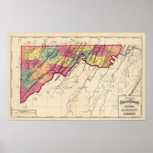 Poster Atlas topographique des comtés du Maryland 2 (Devant)
