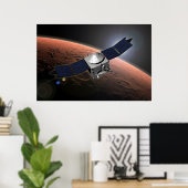 Poster Atmosphère Mars Et Mission D'Évolution Volatile. (Bureau à domicile)