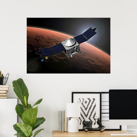 Poster Atmosphère Mars Et Mission D'Évolution Volatile. (Bureau à domicile)